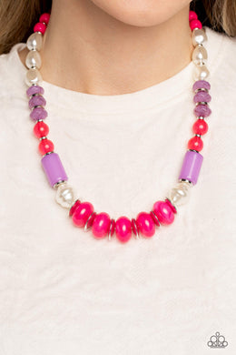 Paparazzi A SHEEN Slate Pink Necklace. Lavendar and Pink Peacock Necklace. Get Free Shipping.