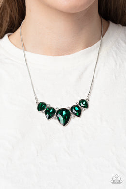 Regally Refined Green Necklace Paparazzi Accessories. Buy 8 and Get Free Shipping. #P2RE-GRXX-273XX