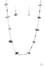 Load image into Gallery viewer, Chiseled Construction Purple Necklace Paparazzi Accessories. #P2DA-PRXX-139XX. Get Free Shipping
