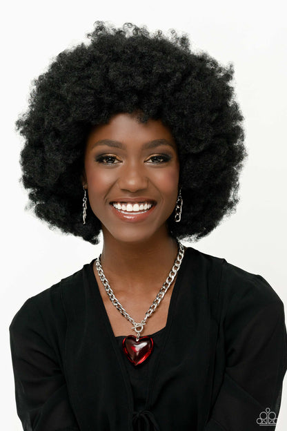 Paparazzi GLASSY-Hero Red Heart Necklace