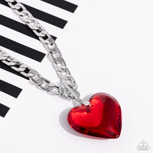 Load image into Gallery viewer, Paparazzi GLASSY-Hero - Red Heart Necklace
