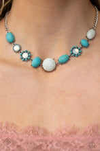 Load image into Gallery viewer, Paparazzi Cowboy Catwalk Blue Necklace. #P2SE-BLXX-535NJ. Get Free Shipping. Turquoise Stone
