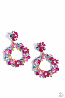 Paparazzi Wreathed in Wildflowers Multi Earrings. Subscribe & Save. #P5PO-MTXX-111XX. Pink flowers