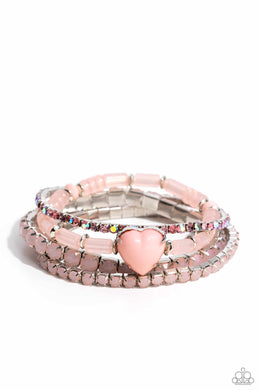 Paparazzi True Loves Theme Pink Iridescent Bracelet. Subscribe & Save. #P9ST-PKXX-026XX