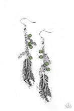 Load image into Gallery viewer, Find Your Flock - Green Earring Paparazzi Accessories Feather Like Earring
