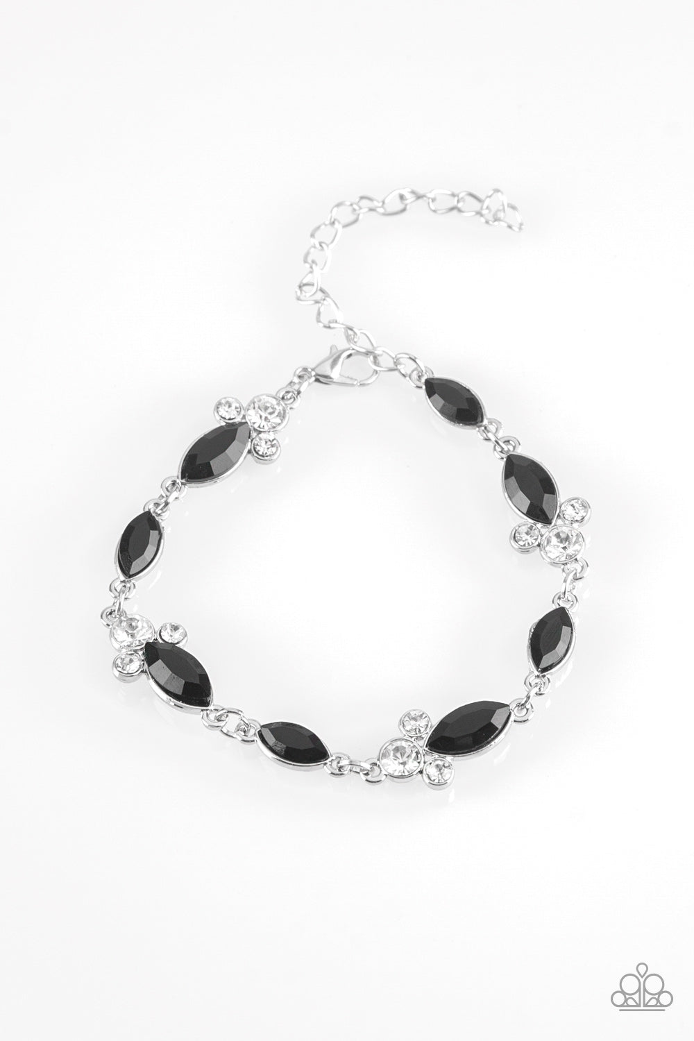 Paparazzi Bracelet ~ At Any Cost - Black Stone Bracelet 