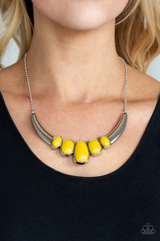 Paparazzi A BULL House - Yellow Necklace #P2ST-YWXX-042XX
