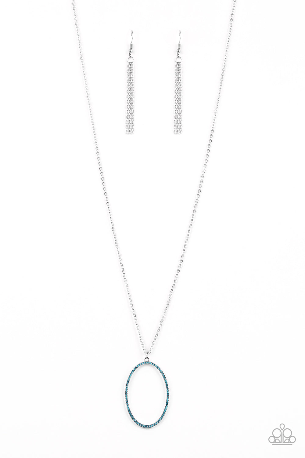 A Dazzling Distraction Blue Long Necklace Paparazzi Accessories. Subscribe & Save.#P2RE-BLXX-226JF