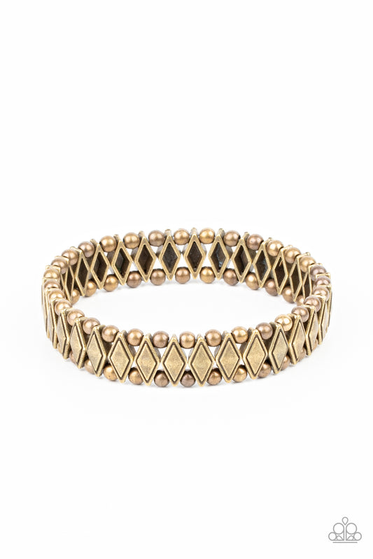 Abstract Advisory - Brass Bracelet Paparazzi Accessories #P9SE-BRXX-081XX