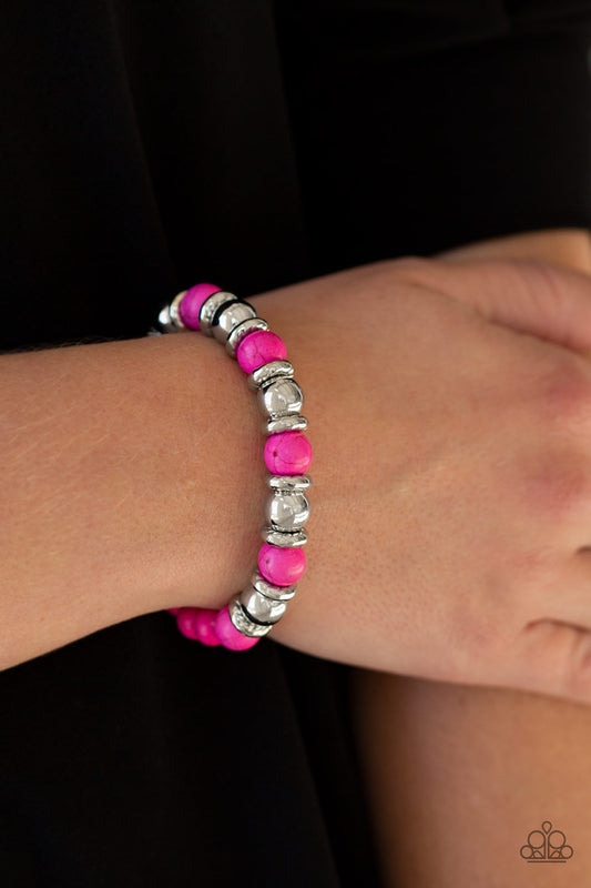 Paparazzi Bracelet ~ Across the Mesa - Pink