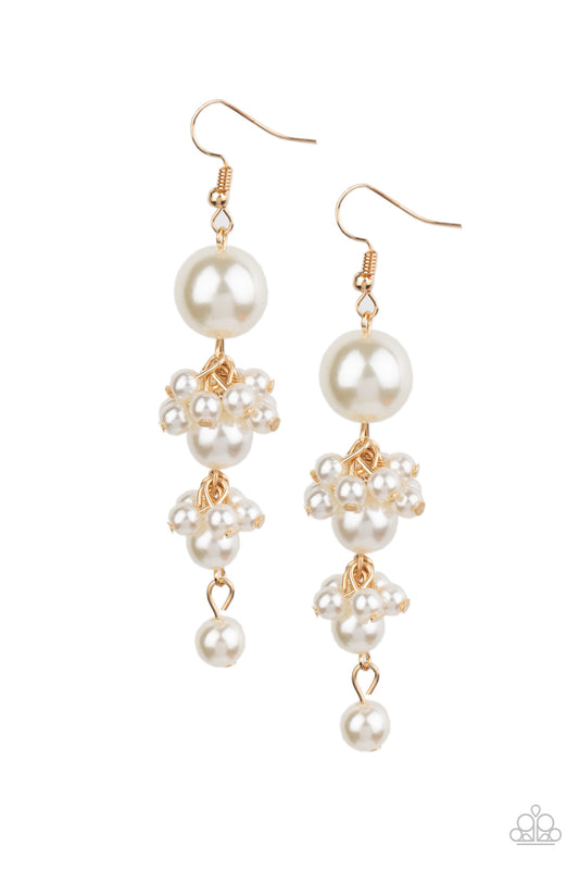 Paparazzi Ageless Applique Gold Pearl Earrings. #P5RE-GDXX-231XX. Get Free Shipping. Pearl earring