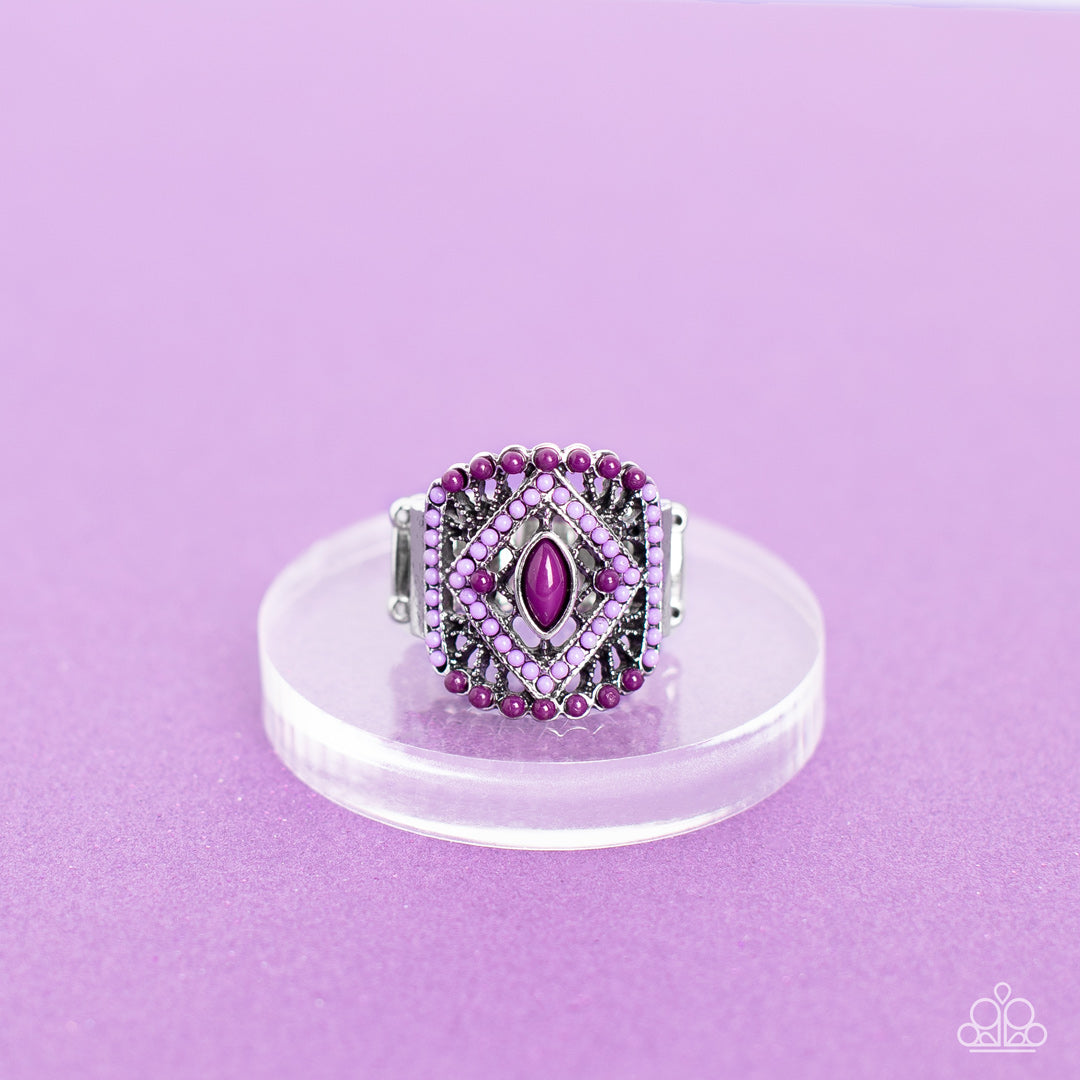 Amplified Aztec Purple and Plum Beads Ring Paparazzi Accessories. Subscribe & Save. 