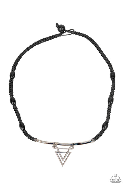 Paparazzi Arrowed Admiral Black Cord Necklace. Men's $8 Jewelry. Urban Accessories for Men Necklace