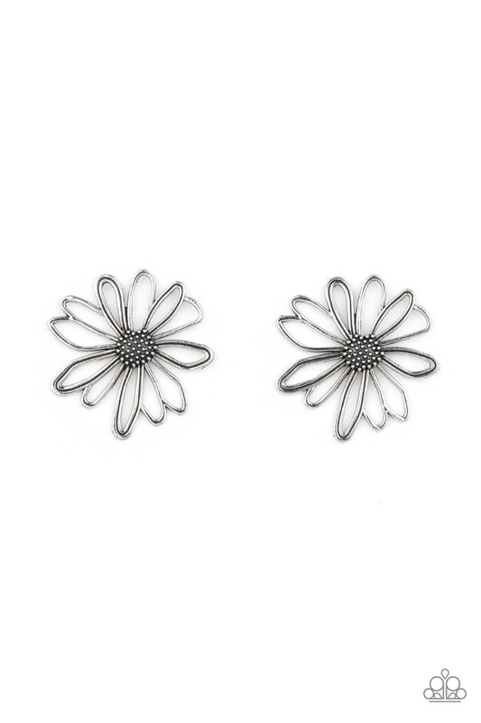 Artisan Arbor Silver $5 Earring Paparazzi Accessories floral design