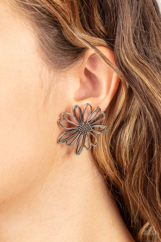 Paparazzi Artisan Arbor Silver Petal Earring