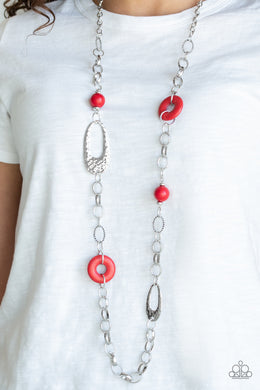 Paparazzi Necklace ~ Artisan Artifact - Red Necklace