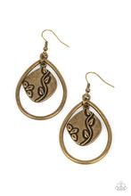 Load image into Gallery viewer, Artisan Refuge Brass Earrings Paparazzi Accessories. #P5BA-BRXX-067XX. Get Free Shipping
