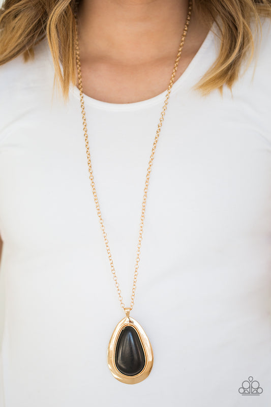 Paparazzi Necklace ~ BADLAND To The Bone - Gold