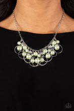 Load image into Gallery viewer, Paparazzi Ballroom Bliss Green Necklace. Spear Mint Green Necklace. $5 Jewelry. Mint Green Pearls
