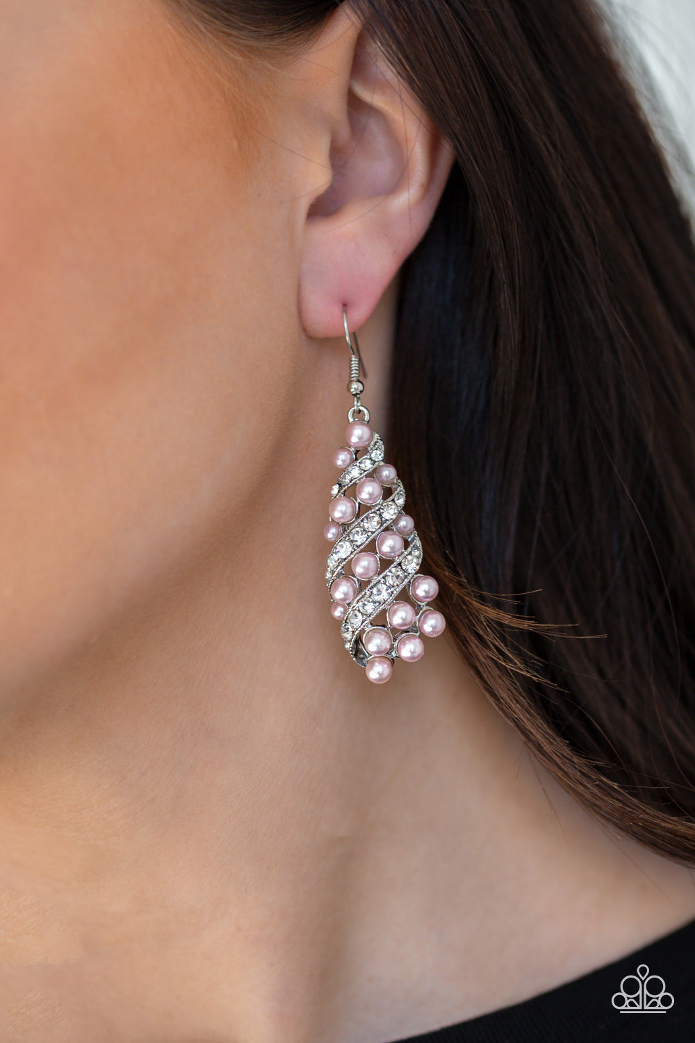 Paparazzi Earring ~ Ballroom Waltz - Pink Pearl Earring