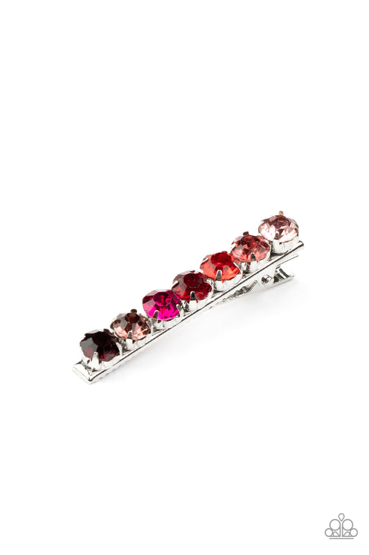Bedazzling Beauty - Mutli Hair Clip Paparazzi Accessories with an Ombre Effect 