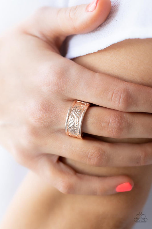 Paparazzi Billowy Bands Rose Gold Ring. Get Free Shipping. #P4BA-GDRS-050XX. Dainty Ring for women