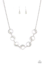 Load image into Gallery viewer, Blissfully Bubbly White Iridescent Dainty Short Necklace Paparazzi Accessories. #P2DA-WTXX-194XX
