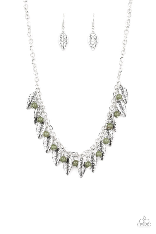 Paparazzi Necklace ~ Boldly Airborne - Green Necklace