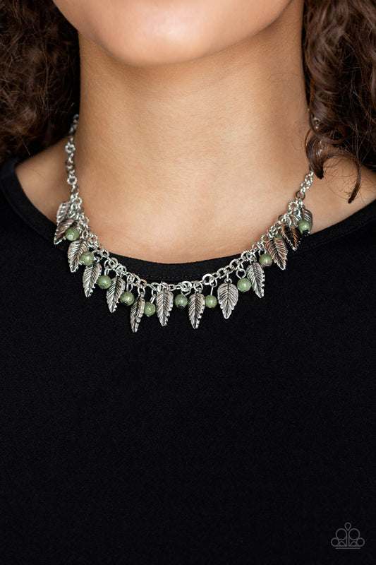 Paparazzi Necklace ~ Boldly Airborne - Green Necklace