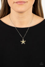 Load image into Gallery viewer, Botanical Ballad Yellow Necklace Paparazzi $5 Jewelry. Dainty Floral Pendant Necklace. Ships Free

