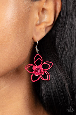 Paparazzi Botanical Bonanza Pink Floral Earrings $5 Jewelry. Get Free Shipping! #P5WH-PKXX-235XX