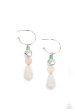 Load image into Gallery viewer, Boulevard Stroll - Multi Earring Paparazzi Accessories Jade, White and Pink Beads Hoop
