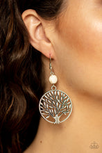 Load image into Gallery viewer, Paparazzi Earring ~ Bountiful Branches - White
