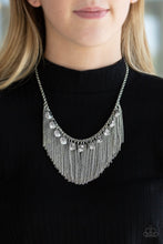 Load image into Gallery viewer, Paparazzi Necklace ~ Bragging Rights - Silver Fringe Necklace
