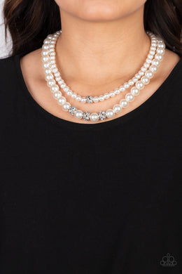Brilliant Ballerina White Pearl Necklace Paparazzi Accessories. Subscribe & Save. #P2ST-WTXX-123XX