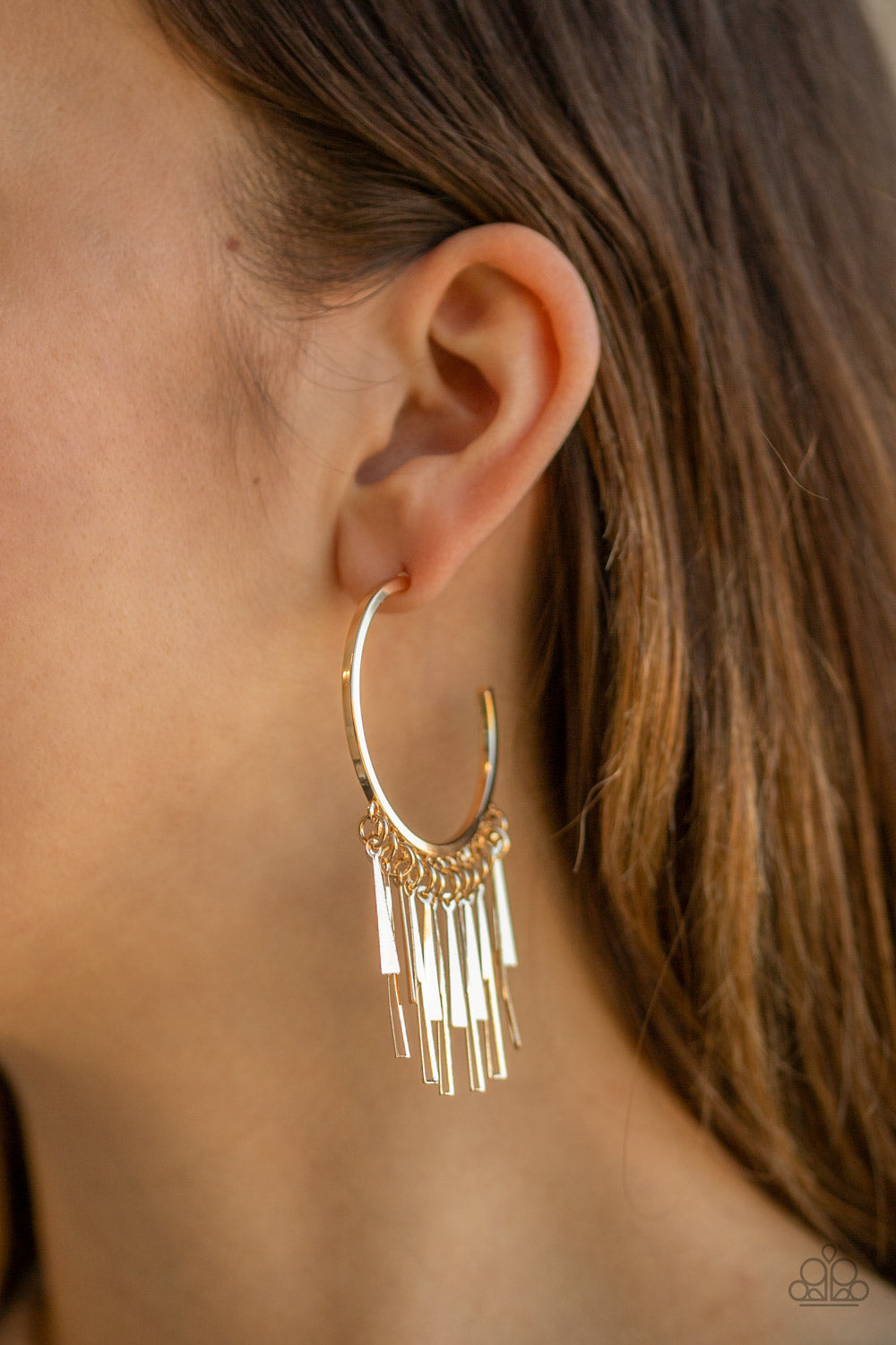 Paparazzi Bring The Noise - Gold Earrings