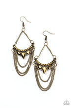 Load image into Gallery viewer, Paparazzi Earring ~ Burst Into TIERS - Brass Earring
