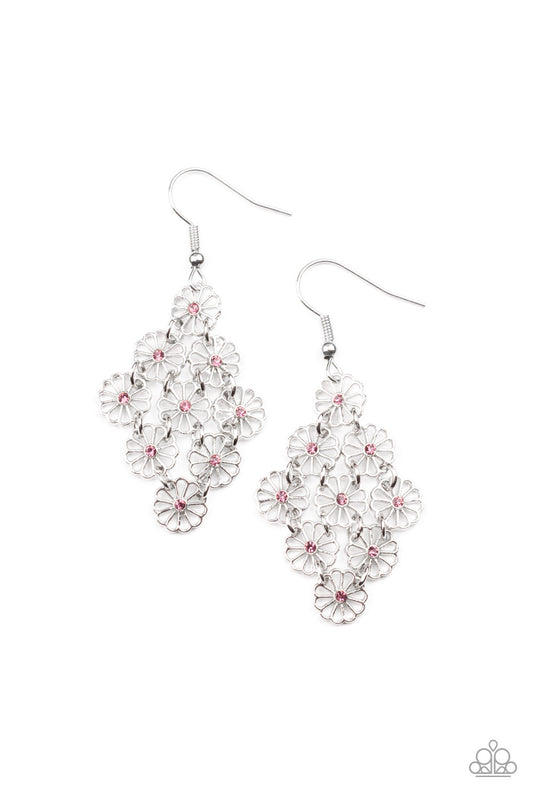 Bustling Blooms - Purple Earring Paparazzi Accessories. Get Free Shipping! #P5WH-PRXX-241XX 