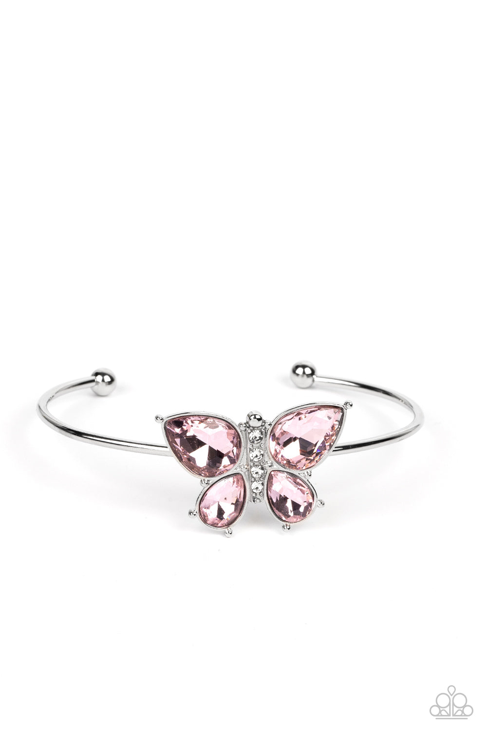 Paparazzi Butterfly Beatitude Pink Rhinestone Bracelet. #P9RE-PKXX-290GQ. Subscribe & Save.