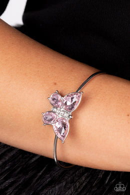 Butterfly Beatitude Pink Rhinestone Cuff Bracelet Paparazzi Accessories. Get Free Shipping. 
