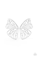 Load image into Gallery viewer, Butterfly Frills - Silver - August 2021 Life Of the Party Paparazzi Accessories
