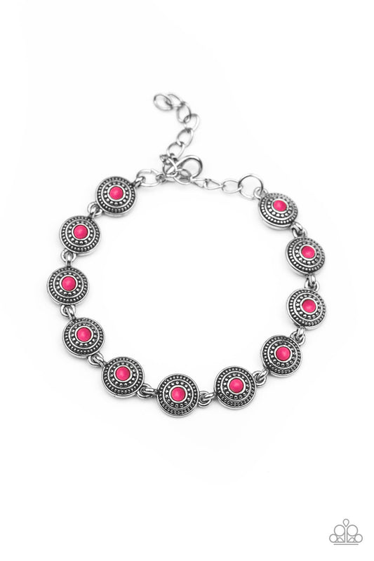 Cactus Paradise - Pink Bracelet Paparazzi Accessories $5 Jewelry. Free Shipping! #P9DA-PKXX-083XX