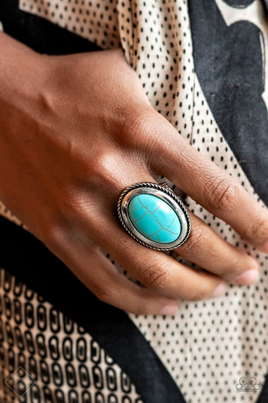 Paparazzi Ring ~ Canyon Sanctuary - Blue - June 2021 Fashion Fix