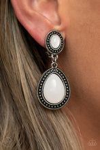Load image into Gallery viewer, Paparazzi Carefree Clairvoyance - White Clip-On Earring

