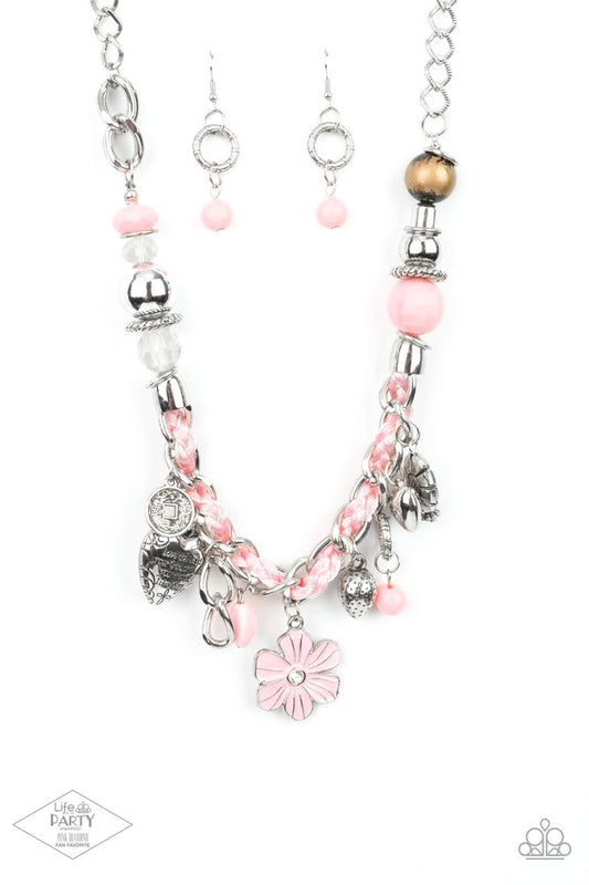 Paparazzi Necklace ~ Charmed, I Am Sure - Pink