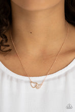 Load image into Gallery viewer, Paparazzi Charming Couple - Rose Gold Dainty Necklace
