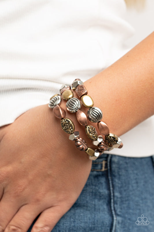 Charmingly Cottagecore Multi Bracelet Paparazzi Accessories. Get Free Shipping. #P9SE-MTXX-179XX