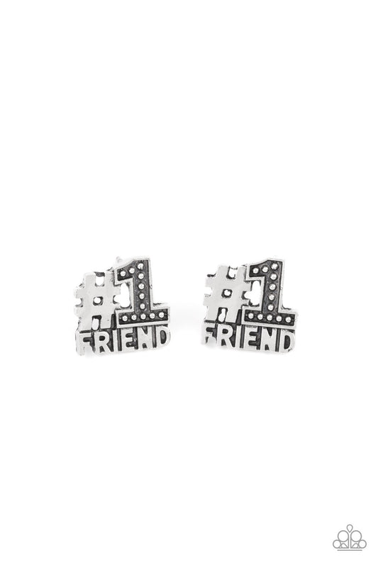 Paparazzi Starlet Shimmers Cheerleader inspired Earring Kit frames spell "Go Team", "#1Friend"
