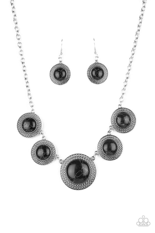 Paparazzi Circle The Wagons - Black Necklace. #P2SE-BKXX-299XX. Subscribe & Save.