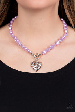 Color Me Smitten Purple Pearls Heart Necklace Paparazzi Accessories. Subscribe & Save. 